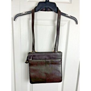 Laura Gayle NWOT Womens Vintage Multi Compartment Leather Shoulder Bag 9x9x3.5